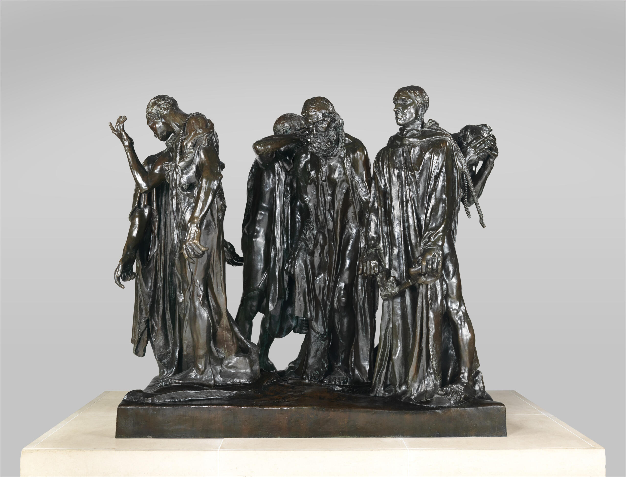 Auguste Rodin – The Burghers of Calais; yüz ifadesi ve dolgu uygulamalarındaki hassasiyet